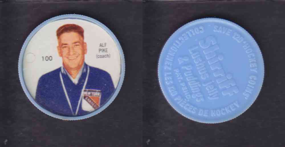 1960-61 SHIRRIFF HOCKEY COIN  #100  A. PIKE photo