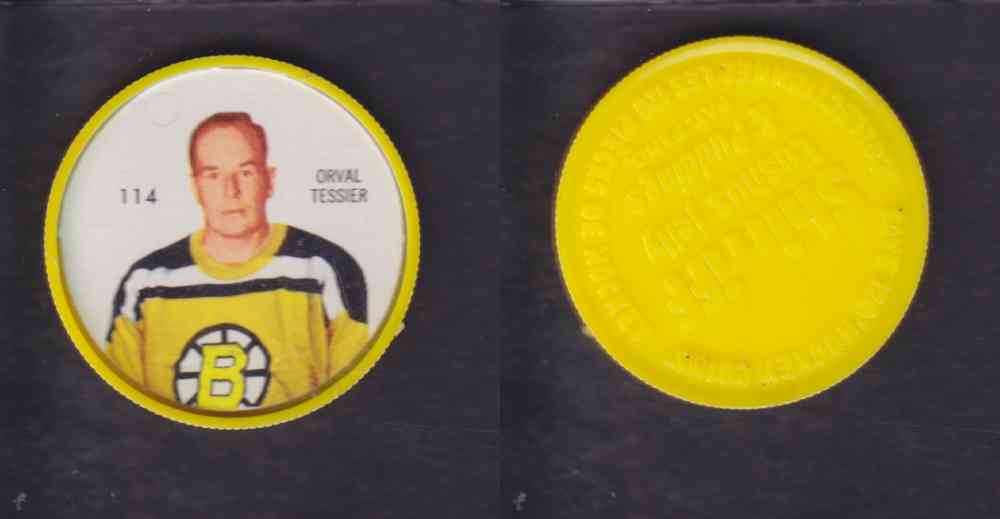 1960-61 SHIRRIFF HOCKEY COIN #114 O. TESSIER photo 1960-61 SHIRRIFF HOCKEY COIN #114 O. TESSIER photo
