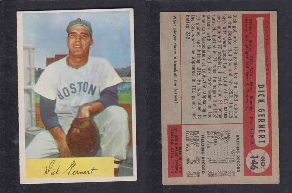1954 BOWMAN BASEBALL CARD #146 D. GERNERT photo 1954 BOWMAN BASEBALL CARD #146 D. GERNERT photo