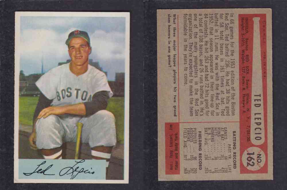 1954 BOWMAN BASEBALL CARD #162 T. LEPCIO photo 1954 BOWMAN BASEBALL CARD #162 T. LEPCIO photo