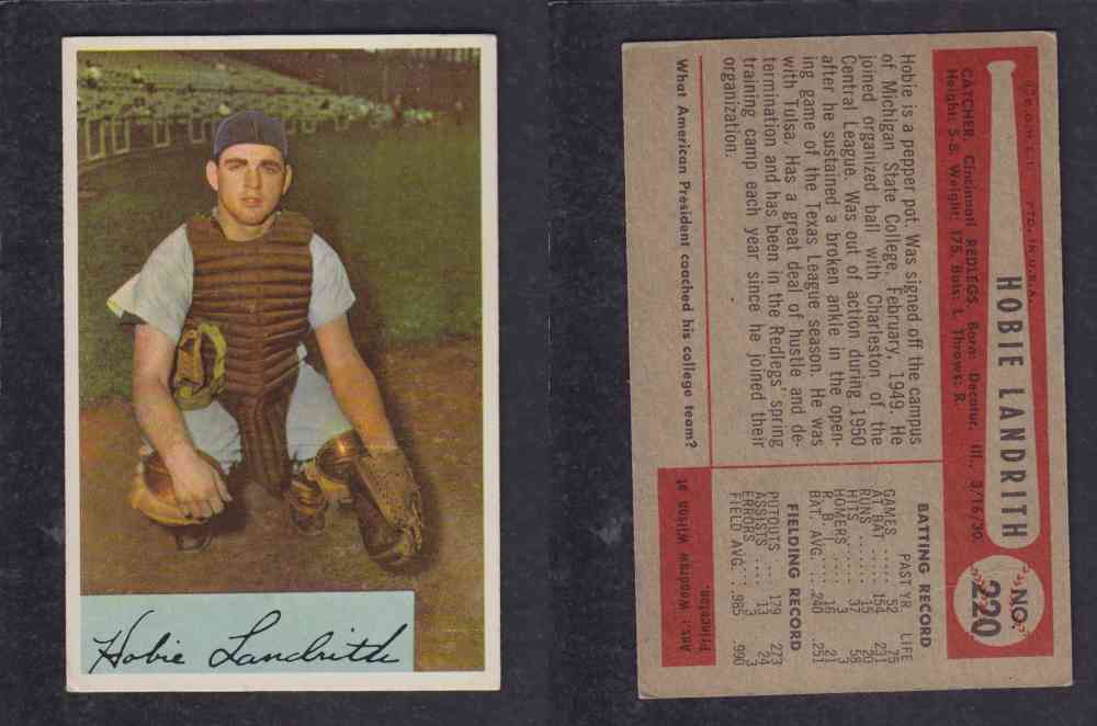 1954 BOWMAN BASEBALL CARD #220 H. LANDRITH photo 1954 BOWMAN BASEBALL CARD #220 H. LANDRITH photo