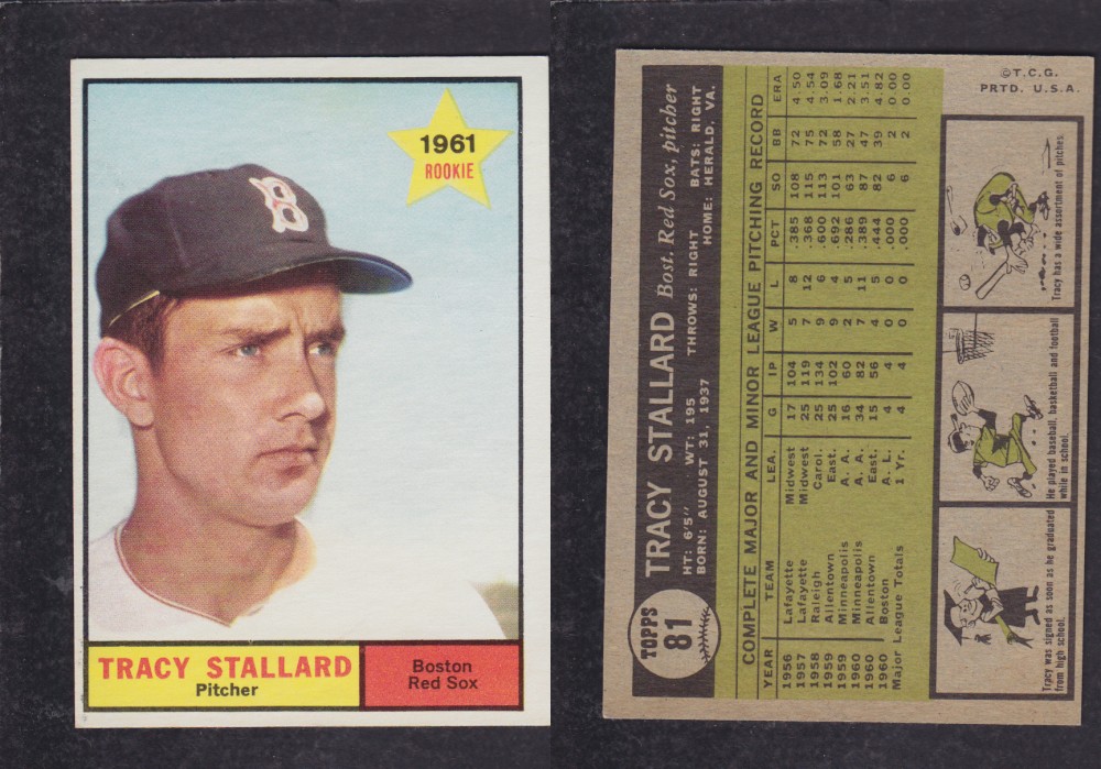 1962  TOPPS BASEBALL CARD #81  T. STALLARD photo