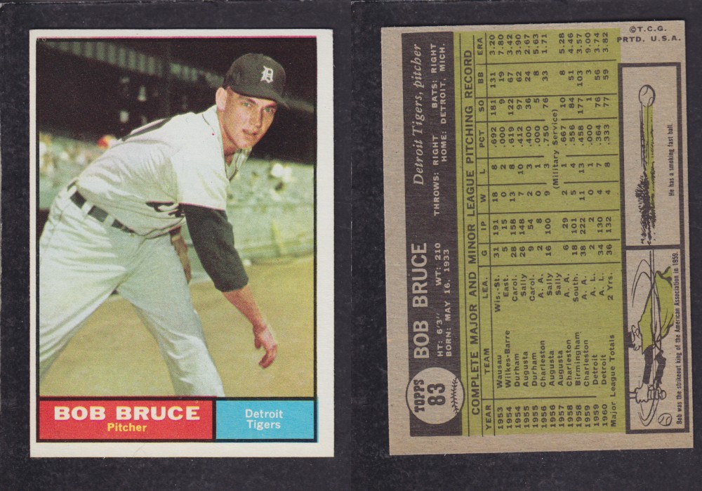 1962  TOPPS BASEBALL CARD #83   B. BRUCE photo