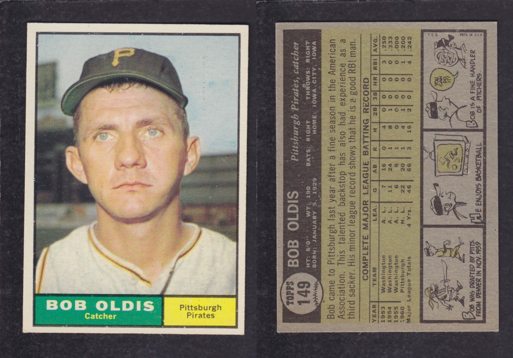1962 TOPPS BASEBALL CARD #149 B. OLDIS photo 1962 TOPPS BASEBALL CARD #149 B. OLDIS photo