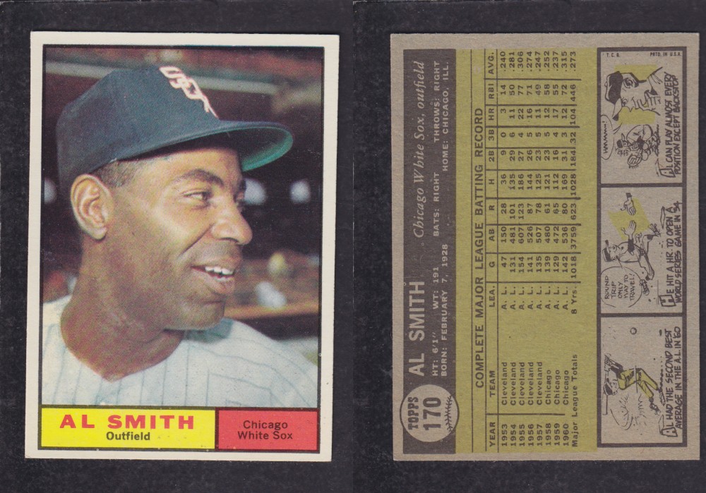 1962 TOPPS BASEBALL CARD #170 A. SMITH photo 1962 TOPPS BASEBALL CARD #170 A. SMITH photo