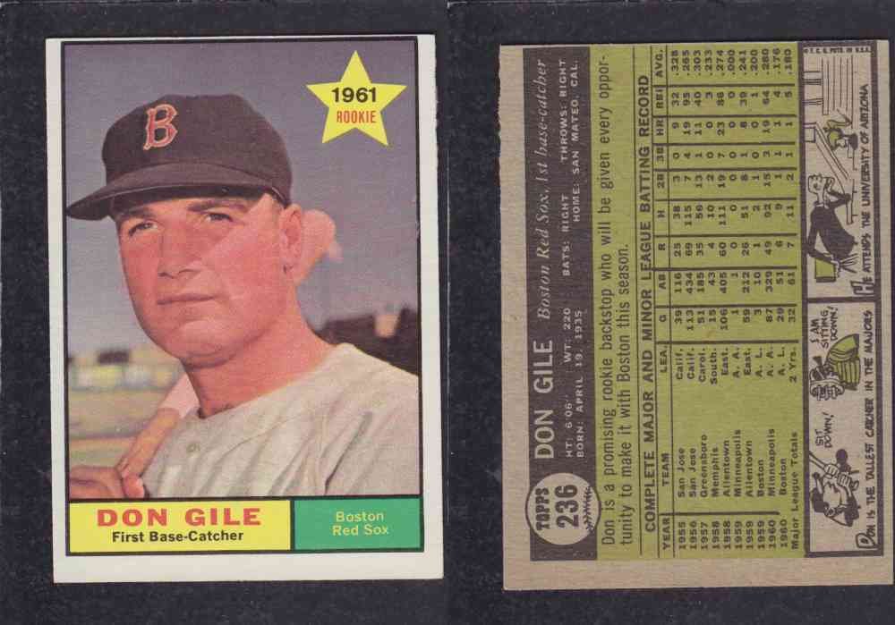 1962 TOPPS BASEBALL CARD #236 D. GILE photo 1962 TOPPS BASEBALL CARD #236 D. GILE photo