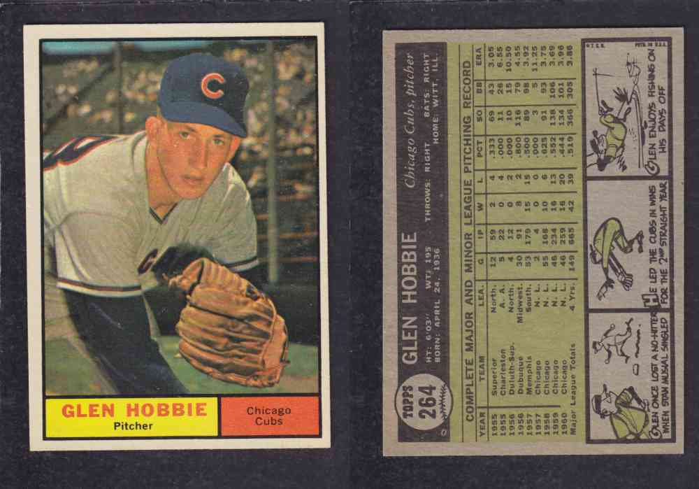 1961 TOPPS BASEBALL CARD #264  G. HOBBIE photo