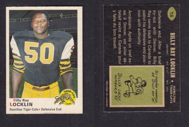 1970 CFL O-PEE-CHEE FOOTBALL CARD #18 B-R LOCKLIN photo 1970 CFL O-PEE-CHEE FOOTBALL CARD #18 B-R LOCKLIN photo