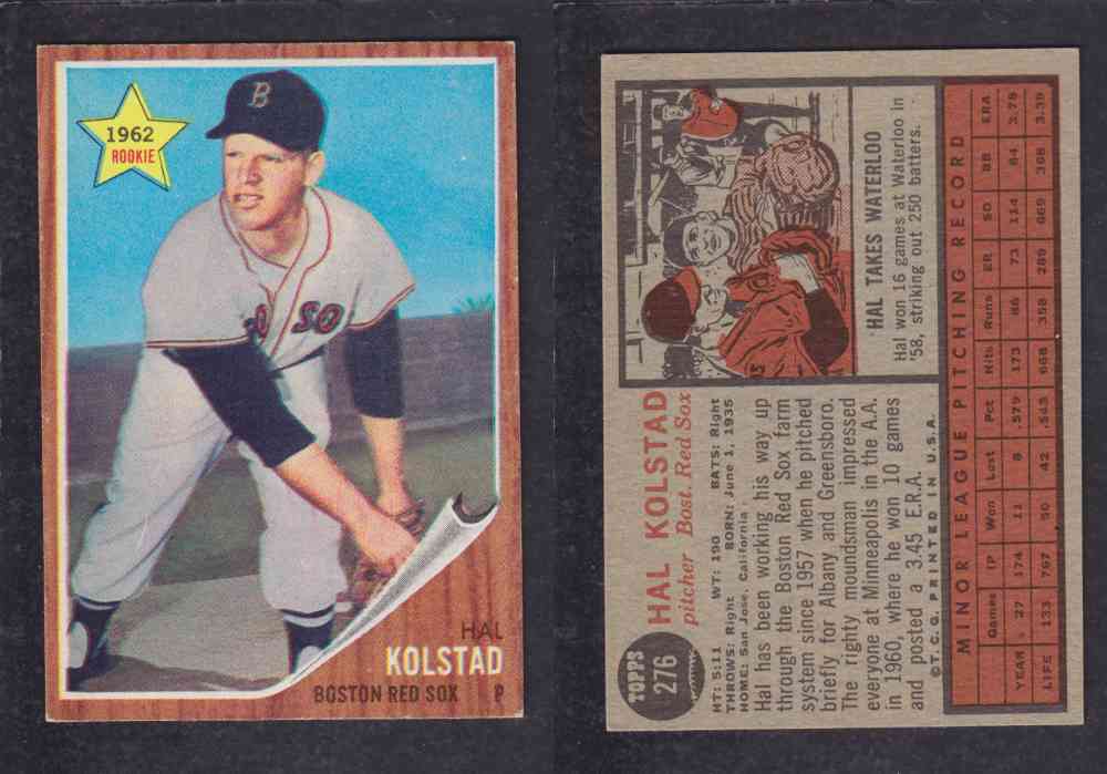 1962  TOPPS BASEBALL CARD #276  H. KOLSTAD photo