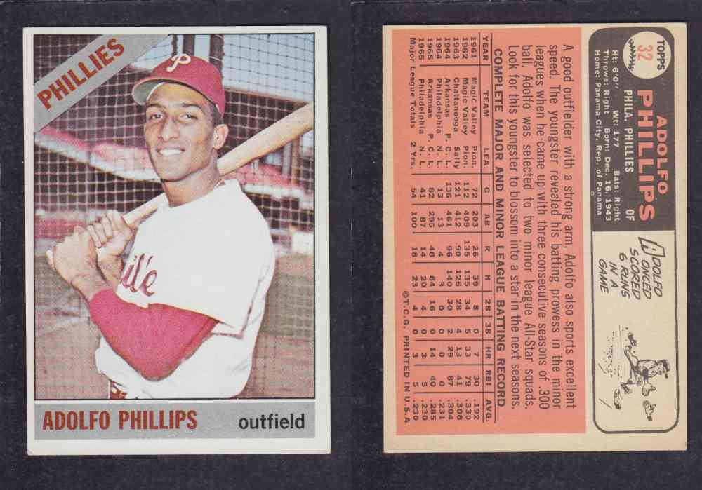 1966 TOPPS BASEBALL CARD #31 A. PHILLIPS photo 1966 TOPPS BASEBALL CARD #31 A. PHILLIPS photo