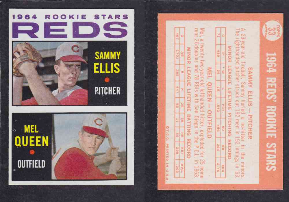 1964 TOPPS BASEBALL CARD #33 REDS' ROOKIE STARS photo 1964 TOPPS BASEBALL CARD #33 REDS' ROOKIE STARS photo