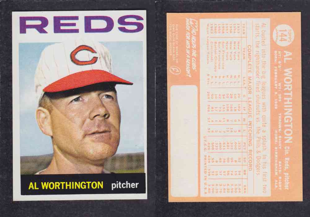 1964  TOPPS BASEBALL CARD  #144  A. WORTHINGTON photo