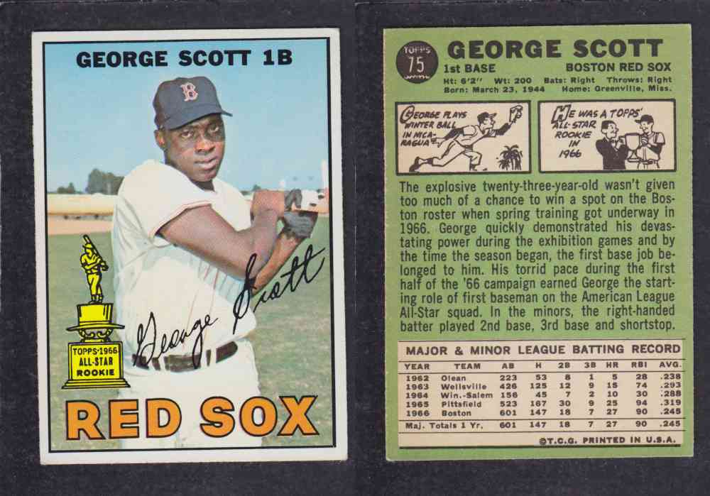 1967   TOPPS BASEBALL CARD  #75  G. SCOTT photo
