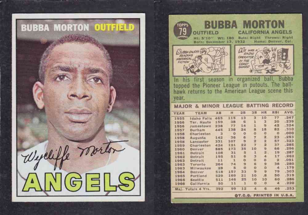 1967 TOPPS BASEBALL CARD #79 B. MORTON photo 1967 TOPPS BASEBALL CARD #79 B. MORTON photo