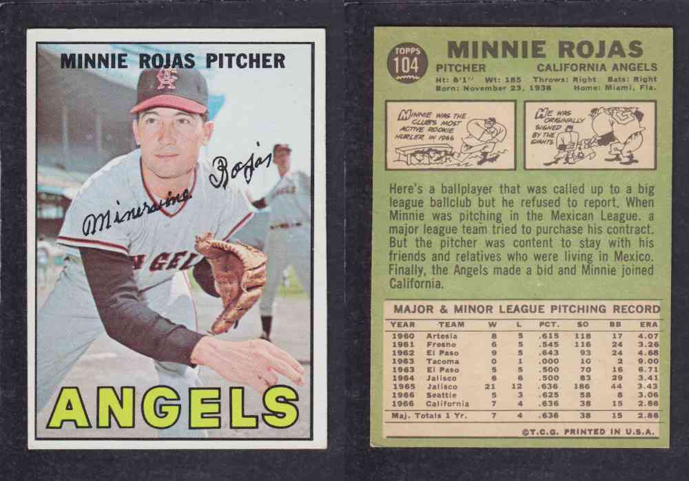 1967 TOPPS BASEBALL CARD #104 M. ROJAS photo 1967 TOPPS BASEBALL CARD #104 M. ROJAS photo