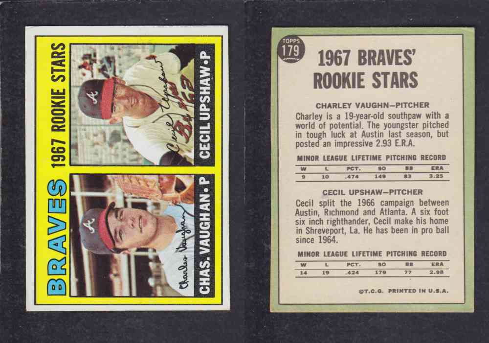 1967   TOPPS BASEBALL CARD  #179  BTAVES, ROOKIE STARS photo