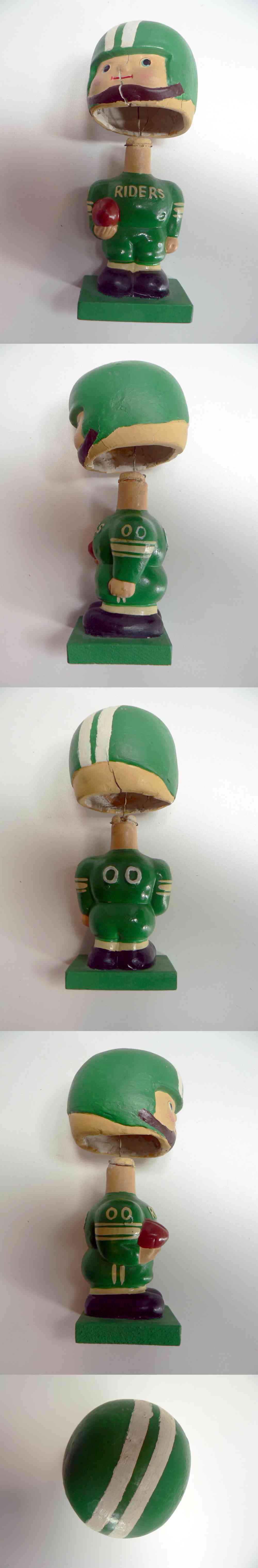 1962 CFL SASKATCHEWAN ROUGH RIDERS BOBBING HEAD DOLL photo