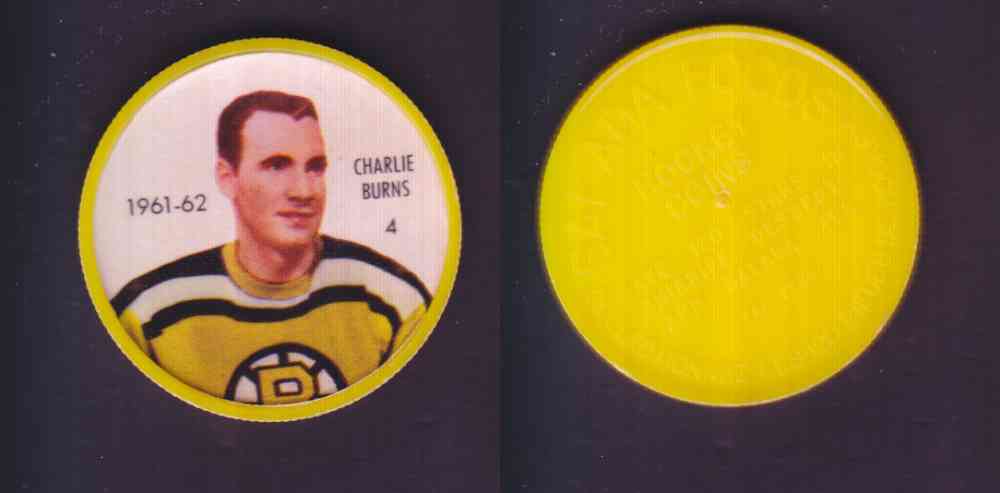 1961-62 SHIRRIFF SALADA HOCKEY COIN #4 C. BURNS photo 1961-62 SHIRRIFF SALADA HOCKEY COIN #4 C. BURNS photo