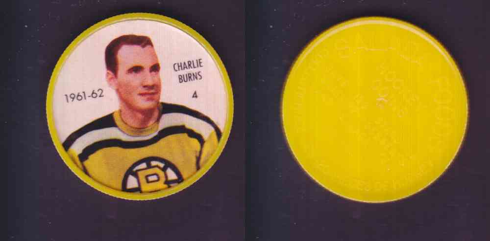 1961-62 SHIRRIFF SALADA HOCKEY COIN #4 C. BURNS photo 1961-62 SHIRRIFF SALADA HOCKEY COIN #4 C. BURNS photo