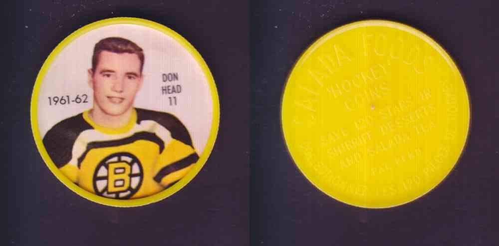 1961-62 SHIRRIFF SALADA HOCKEY COIN #11 D. HEAD photo 1961-62 SHIRRIFF SALADA HOCKEY COIN #11 D. HEAD photo