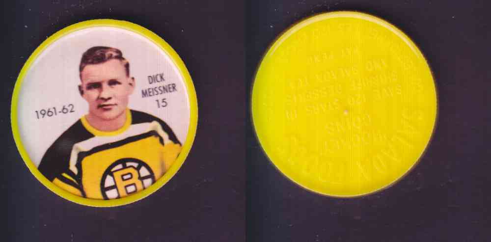 1961-62 SHIRRIFF SALADA HOCKEY COIN #15 D. MEISSNER photo 1961-62 SHIRRIFF SALADA HOCKEY COIN #15 D. MEISSNER photo