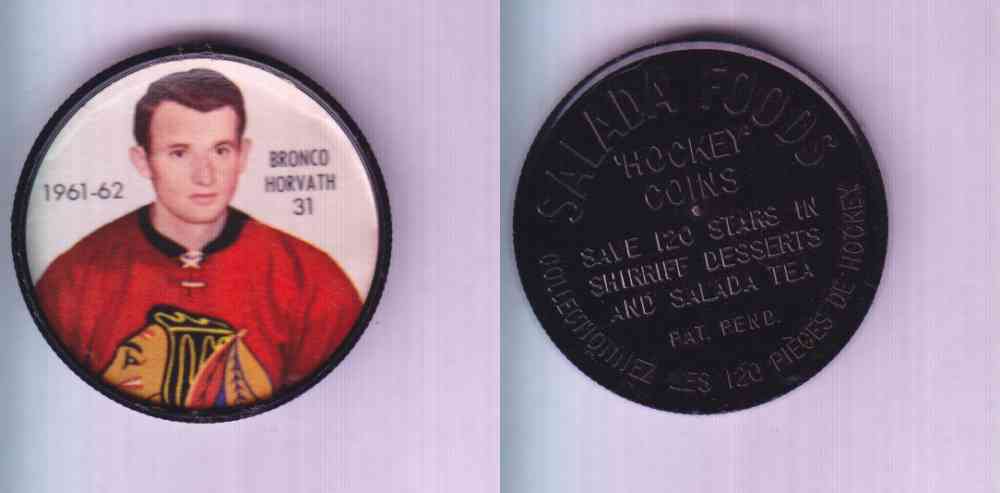 1961-62 SHIRRIFF SALADA HOCKEY COIN #31 B. HORVATH photo 1961-62 SHIRRIFF SALADA HOCKEY COIN #31 B. HORVATH photo