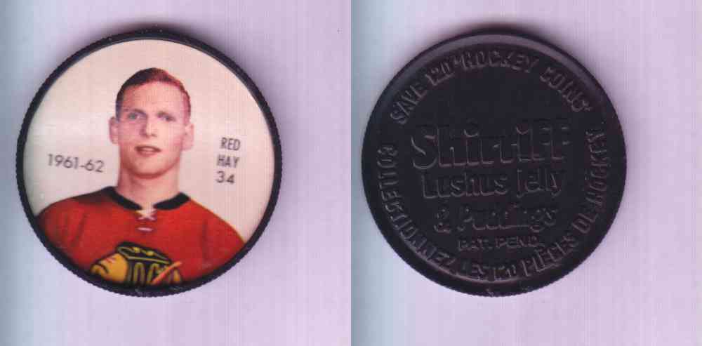 1961-62 SHIRRIFF SALADA HOCKEY COIN #34 R. HAY photo 1961-62 SHIRRIFF SALADA HOCKEY COIN #34 R. HAY photo