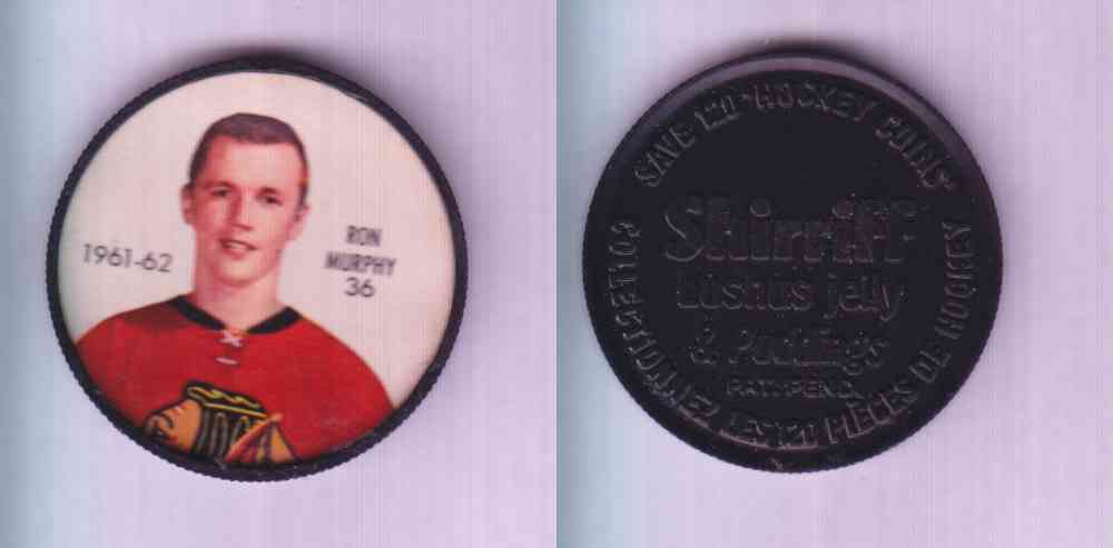 1961-62 SHIRRIFF SALADA HOCKEY COIN #36 R. MURPHY photo 1961-62 SHIRRIFF SALADA HOCKEY COIN #36 R. MURPHY photo