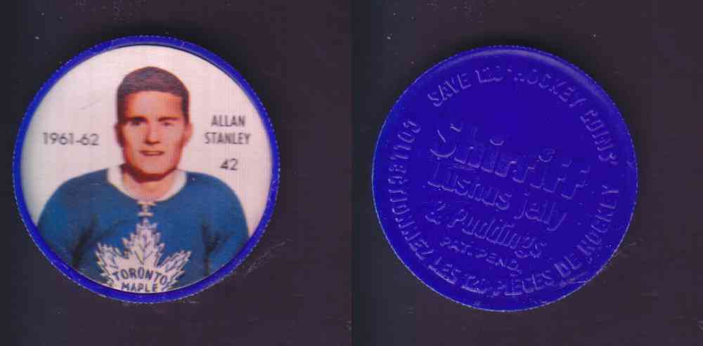 1961-62 SHIRRIFF SALADA HOCKEY COIN #42 A. STANLEY photo 1961-62 SHIRRIFF SALADA HOCKEY COIN #42 A. STANLEY photo