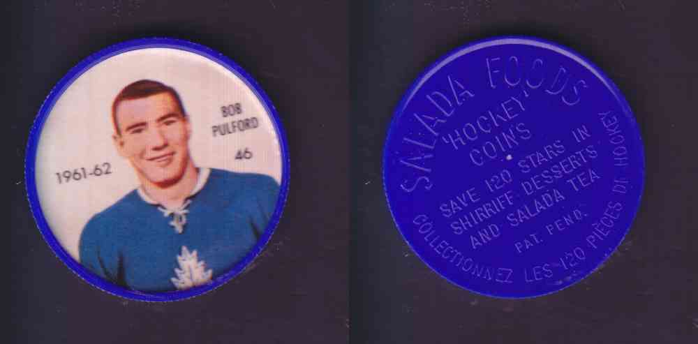 1961-62 SHIRRIFF SALADA HOCKEY COIN #46 B. PULFORD photo 1961-62 SHIRRIFF SALADA HOCKEY COIN #46 B. PULFORD photo