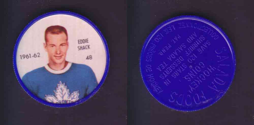 1961-62 SHIRRIFF SALADA HOCKEY COIN #48 E. SHACK photo 1961-62 SHIRRIFF SALADA HOCKEY COIN #48 E. SHACK photo