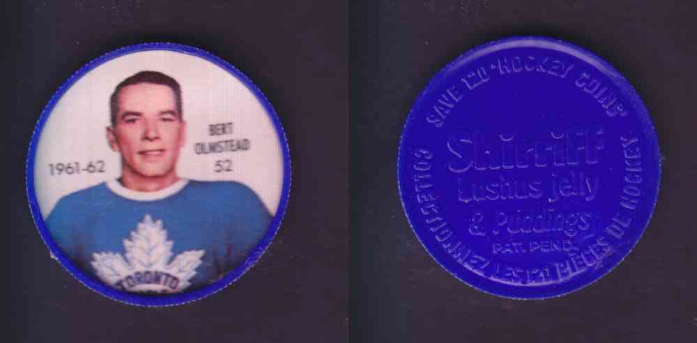 1961-62 SHIRRIFF SALADA HOCKEY COIN #52 B. OLMSTEAD photo 1961-62 SHIRRIFF SALADA HOCKEY COIN #52 B. OLMSTEAD photo