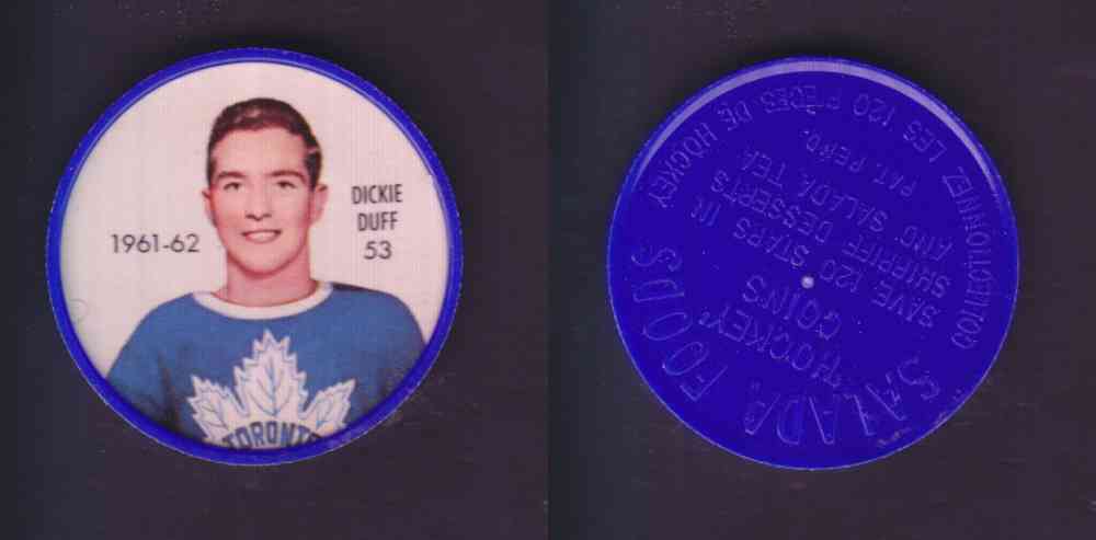 1961-62 SHIRRIFF SALADA HOCKEY COIN #53 D. DUFF photo 1961-62 SHIRRIFF SALADA HOCKEY COIN #53 D. DUFF photo