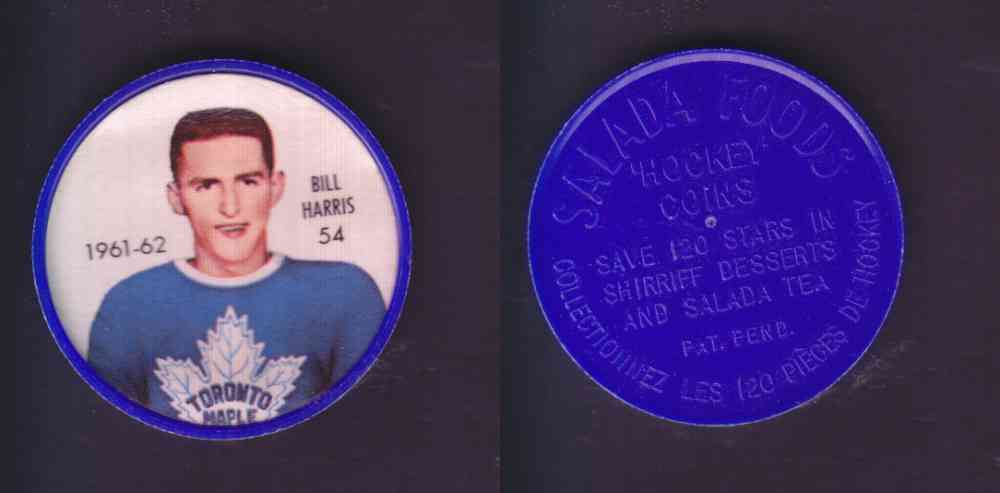 1961-62 SHIRRIFF SALADA HOCKEY COIN #54 B. HARRIS photo 1961-62 SHIRRIFF SALADA HOCKEY COIN #54 B. HARRIS photo