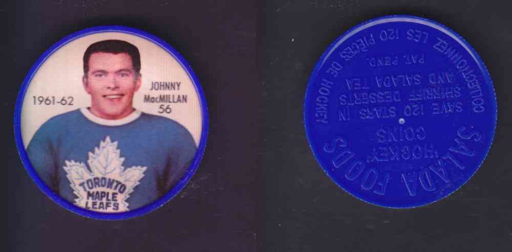 1961-62 SHIRRIFF SALADA HOCKEY COIN #56 J. MacMILLAN photo 1961-62 SHIRRIFF SALADA HOCKEY COIN #56 J. MacMILLAN photo