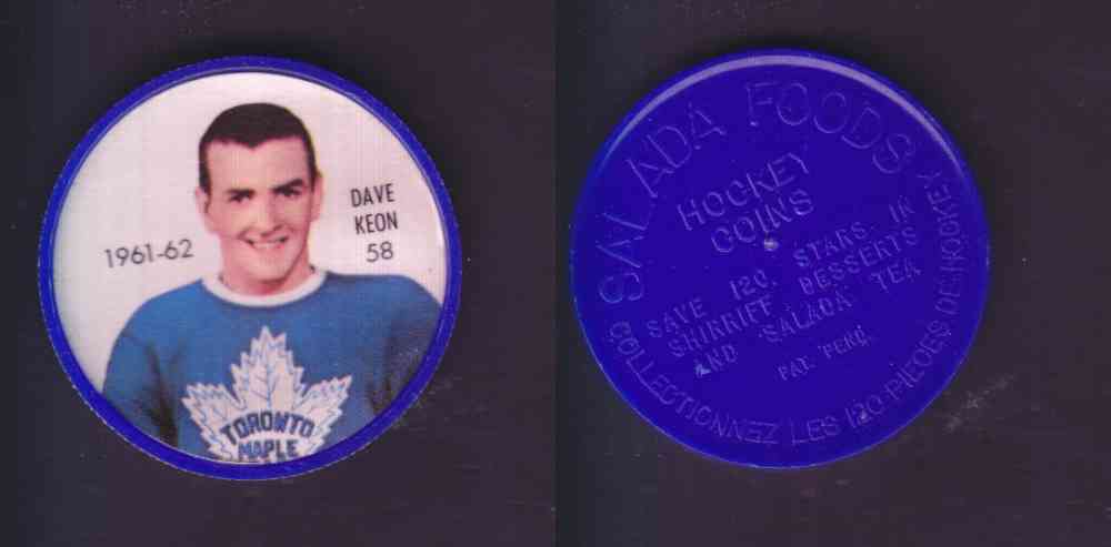 1961-62 SHIRRIFF SALADA HOCKEY COIN #58 D. KEON photo 1961-62 SHIRRIFF SALADA HOCKEY COIN #58 D. KEON photo