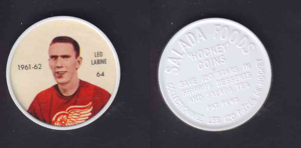 1961-62 SHIRRIFF SALADA HOCKEY COIN #64 L. LABINE photo 1961-62 SHIRRIFF SALADA HOCKEY COIN #64 L. LABINE photo