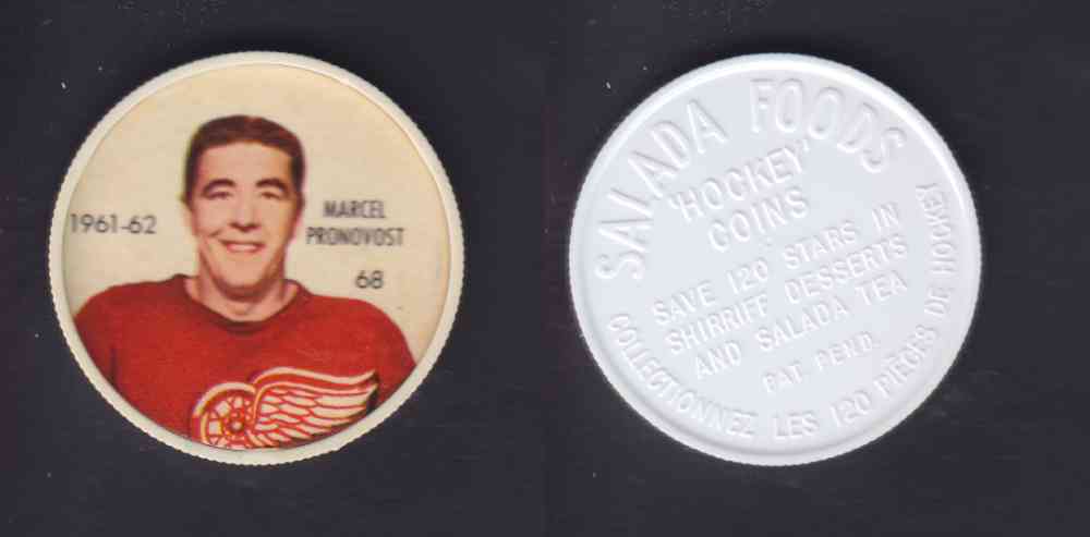 1961-62 SHIRRIFF SALADA HOCKEY COIN #68 M. PRONOVOST photo 1961-62 SHIRRIFF SALADA HOCKEY COIN #68 M. PRONOVOST photo