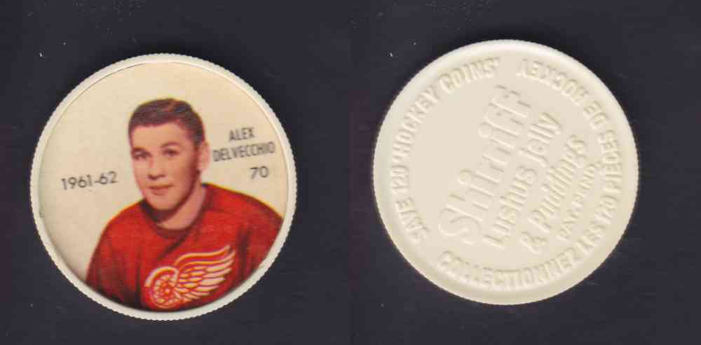 1961-62 SHIRRIFF SALADA HOCKEY COIN #70 A. DELVECCHIO photo 1961-62 SHIRRIFF SALADA HOCKEY COIN #70 A. DELVECCHIO photo