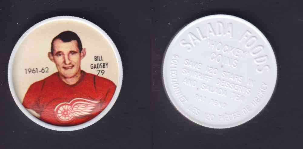 1961-62 SHIRRIFF SALADA HOCKEY COIN #79 B. GADSBY photo 1961-62 SHIRRIFF SALADA HOCKEY COIN #79 B. GADSBY photo