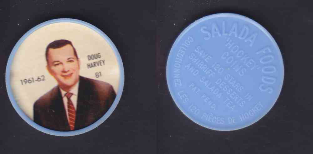 1961-62 SHIRRIFF SALADA HOCKEY COIN #81 D. HARVEY photo 1961-62 SHIRRIFF SALADA HOCKEY COIN #81 D. HARVEY photo