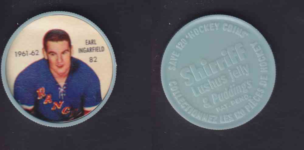 1961-62 SHIRRIFF SALADA HOCKEY COIN #82 E. INGARFIELD photo 1961-62 SHIRRIFF SALADA HOCKEY COIN #82 E. INGARFIELD photo