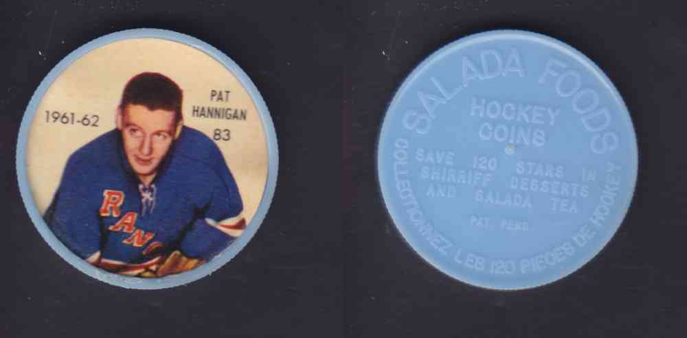 1961-62 SHIRRIFF SALADA HOCKEY COIN #83 P. HANNIGAN photo 1961-62 SHIRRIFF SALADA HOCKEY COIN #83 P. HANNIGAN photo