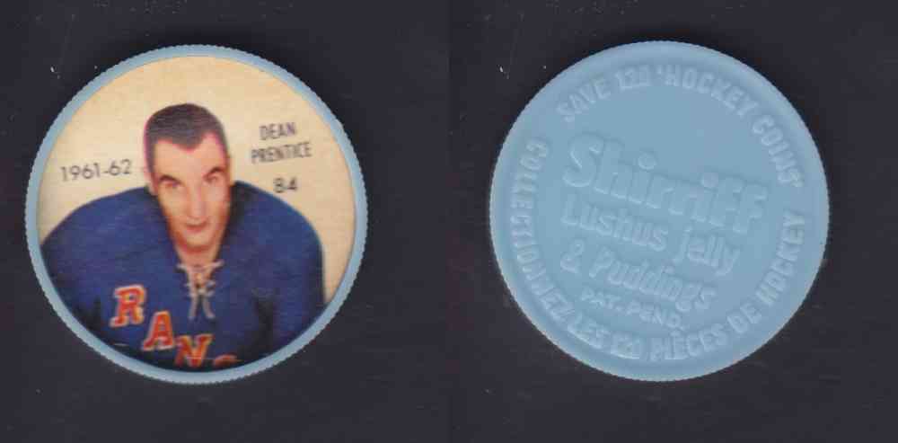 1961-62 SHIRRIFF SALADA HOCKEY COIN #84 D. PRENTICE photo 1961-62 SHIRRIFF SALADA HOCKEY COIN #84 D. PRENTICE photo