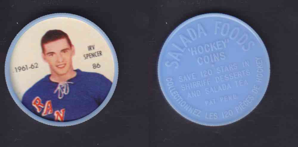 1961-62 SHIRRIFF SALADA HOCKEY COIN #86 I. SPENCER photo 1961-62 SHIRRIFF SALADA HOCKEY COIN #86 I. SPENCER photo