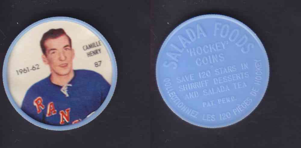 1961-62 SHIRRIFF SALADA HOCKEY COIN #87 C. HENRY photo 1961-62 SHIRRIFF SALADA HOCKEY COIN #87 C. HENRY photo
