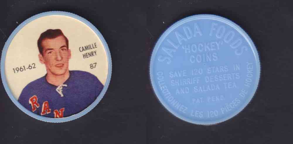 1961-62 SHIRRIFF SALADA HOCKEY COIN #87 C. HENRY photo 1961-62 SHIRRIFF SALADA HOCKEY COIN #87 C. HENRY photo