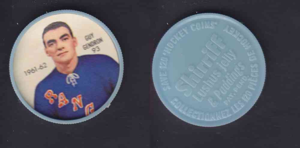 1961-62 SHIRRIFF SALADA HOCKEY COIN #93 G. GENDRON photo 1961-62 SHIRRIFF SALADA HOCKEY COIN #93 G. GENDRON photo