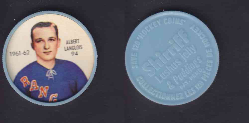 1961-62 SHIRRIFF SALADA HOCKEY COIN #94 A. LANGLOIS photo 1961-62 SHIRRIFF SALADA HOCKEY COIN #94 A. LANGLOIS photo