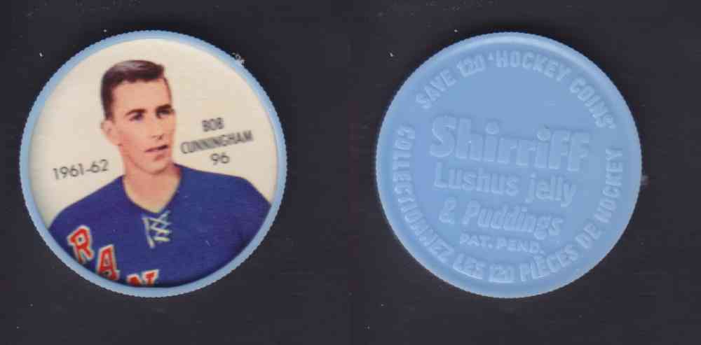 1961-62 SHIRRIFF SALADA HOCKEY COIN #96 B. CUNNINGHAM photo 1961-62 SHIRRIFF SALADA HOCKEY COIN #96 B. CUNNINGHAM photo